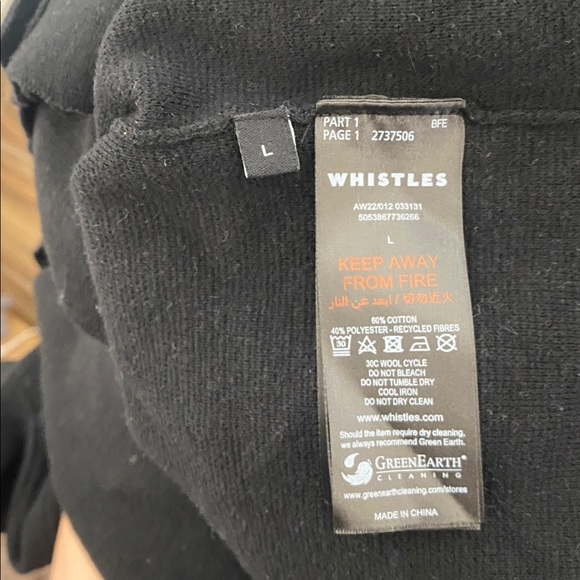 🪿Whistles Black Button Through Cardigan with Tort Buttons! - Picture 12 of 12